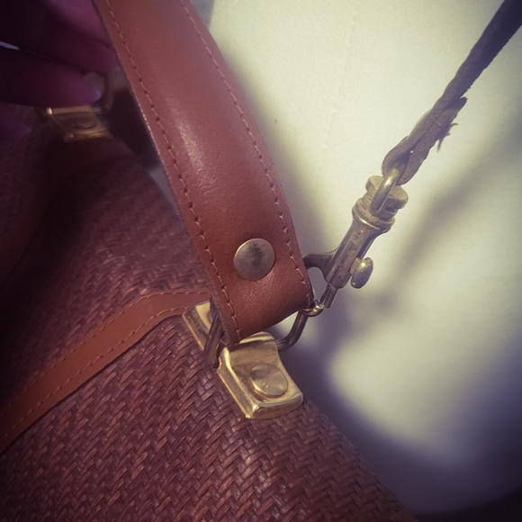 RARE Patricia Nash Giulietta Tan Leather Tote Woven Satchel. Made In ITALY - Picture 6 of 16